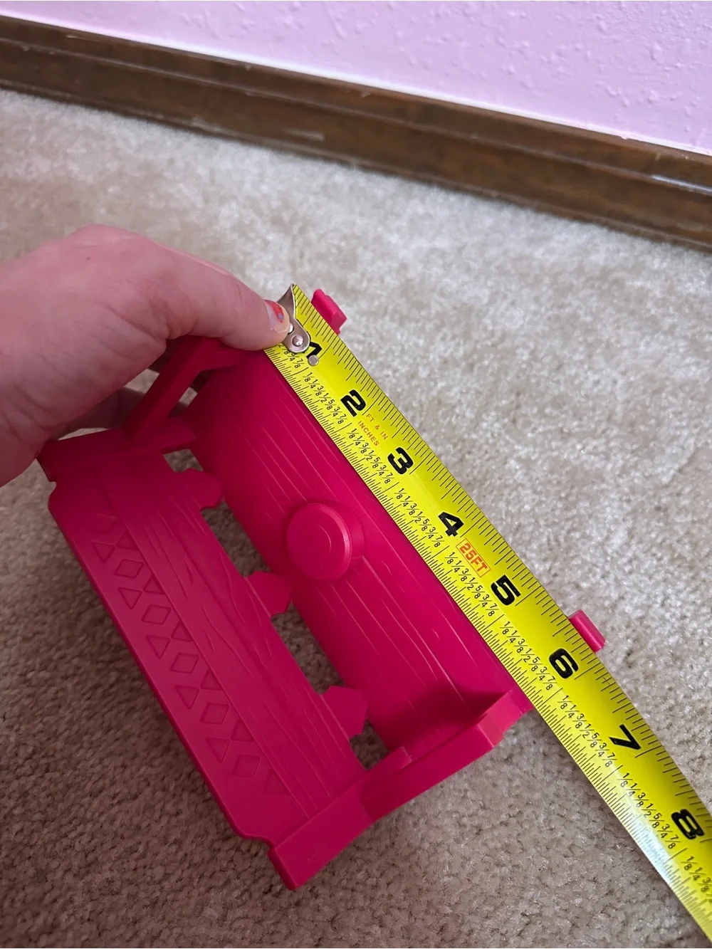 Unbranded Pink Dollhouse Bench Miniature Furniture Accessory Replacement Part